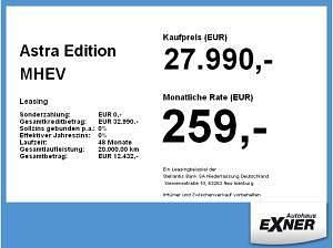 Neu Opel Astra Edition 144 PS (105 kW) 2026 Blau (athletik blau) Limousine