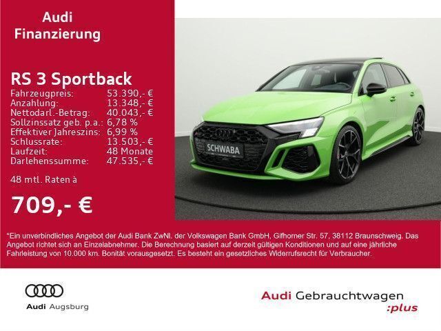 Grün Gebraucht 2021 Audi RS3 Sportback Sport Kleinwagen | 53.390 € (Fairer Preis) - Bild 1/4