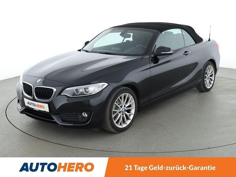 Schwarz Gebraucht 2017 BMW 218 Advantage Cabrio | 19.500 € (Fairer Preis) - Bild 1/3