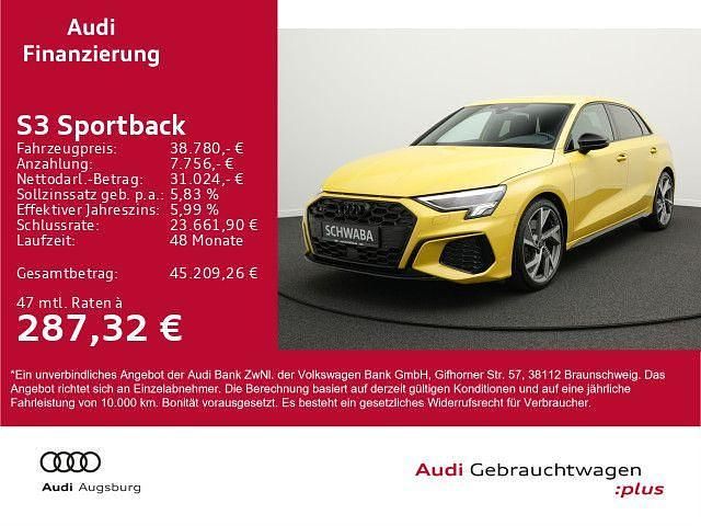 Gelb Gebraucht 2023 Audi S3 Sport Limousine | 38.780 € (Guter Preis) - Bild 1/4