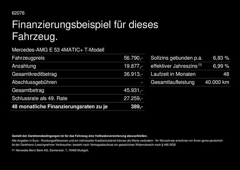 Gebraucht Mercedes E53 AMG AMG 435 PS (319 kW) 2022 Lack graphitgrau Kombi