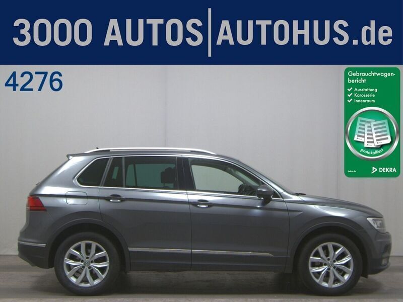 Indiumgrau metallic Gebraucht 2019 VW Tiguan Highline SUV | 20.980 € (Superpreis) - Bild 1/4