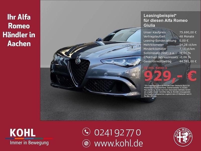 Grau Gebraucht 2025 Alfa Romeo Giulia Quadrifoglio Limousine | 75.690 € (Etwas zu teuer) - Bild 1/4