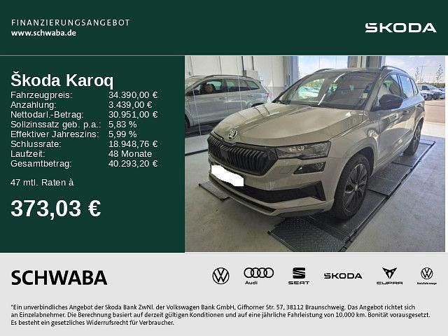 Grau Gebraucht 2024 Skoda Karoq SportLine SUV | 34.390 € (Fairer Preis) - Bild 1/4
