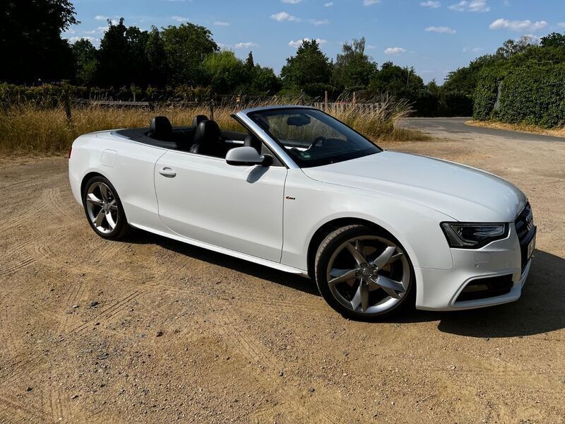 Weiß Gebraucht 2014 Audi A5 Cabriolet S-Line Cabrio | 20.900 € (Etwas zu teuer) - Bild 1/4