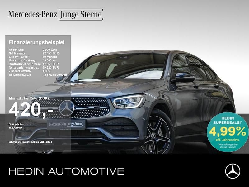 Schwarz Gebraucht 2022 Mercedes GLC400d AMG Coupé | 49.790 € (Fairer Preis) - Bild 1/4