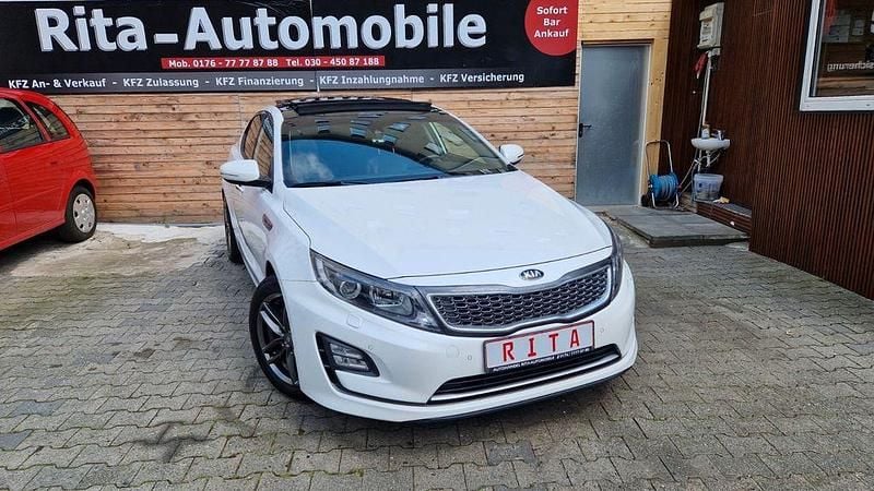 Weiß Gebraucht 2014 Kia Optima Hybrid Spirit Limousine | 13.980 € (Etwas zu teuer) - Bild 1/4