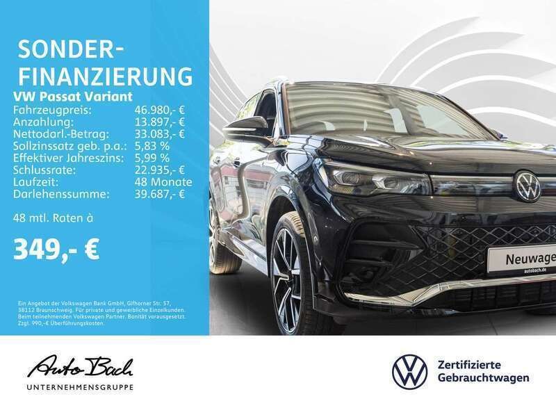 Silber (oyster silver metallic) Gebraucht 2024 VW Passat Elegance Kombi | 46.980 € - Bild 1/4