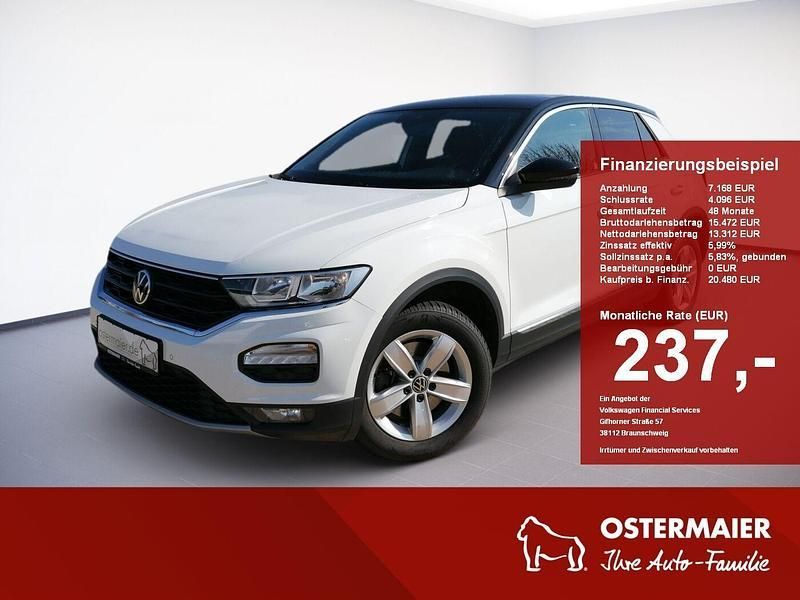 Gebraucht VW T-Roc Sportline 150 PS (110 kW) 2021 Pure white schwarz SUV