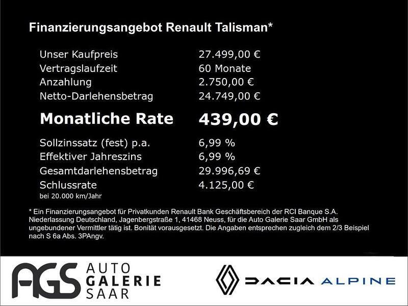 Schwarz Gebraucht 2022 Renault Talisman Initiale Paris Limousine | 27.499 € (Fairer Preis) - Bild 1/1