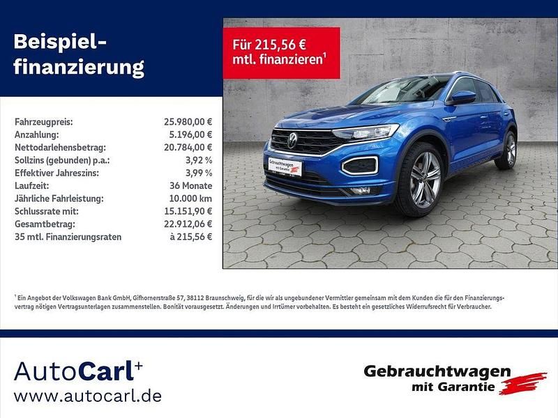 Ravennablau metallic Gebraucht 2021 VW T-Roc Sportline SUV | 25.980 € (Etwas zu teuer) - Bild 1/4
