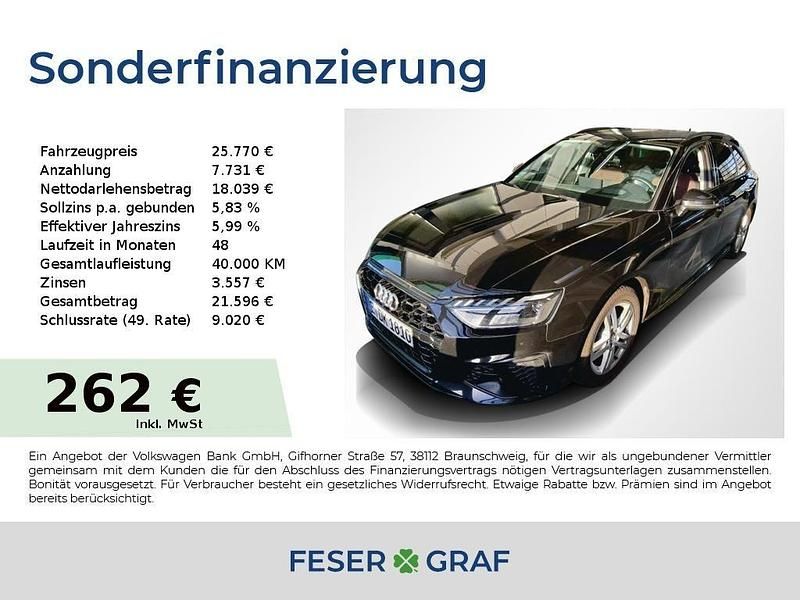 Mythosschwarz metallic Gebraucht 2022 Audi A4 Ambiente Kombi | 25.770 € (Teuer) - Bild 1/4