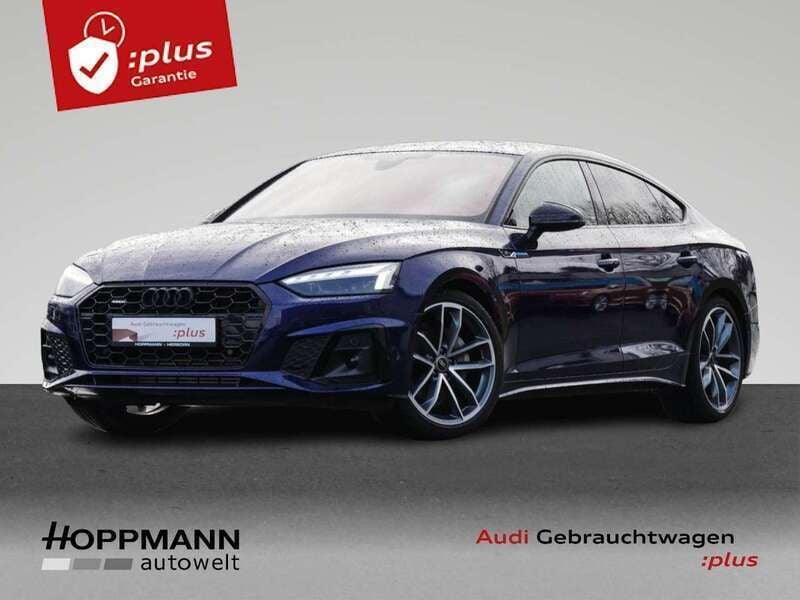 Navarrablau metallic Gebraucht 2024 Audi A5 S-Line Coupé | 48.870 € (Superpreis) - Bild 1/4