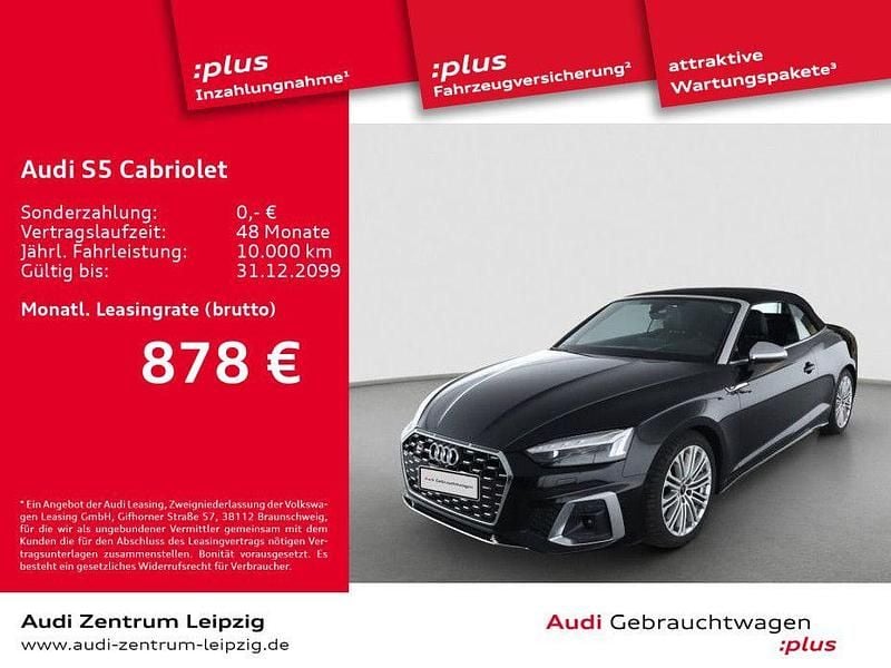 Mythosschwarz metallic Gebraucht 2024 Audi S5 Cabriolet Ambiente Cabrio | 68.880 € - Bild 1/3