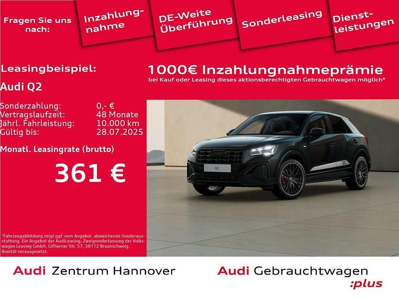0e mythosschwarz metallic (metallic) Gebraucht 2023 Audi Q2 S-Line SUV | 37.990 € (Teuer) - Bild 1/4