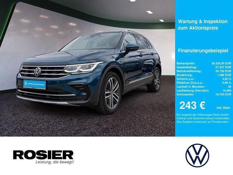 Gebraucht VW Tiguan Elegance 150 PS (110 kW) 2023 Blau / nightshade blue (metallic) SUV