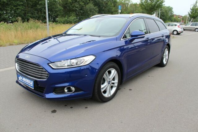 Blau metallic Gebraucht 2016 Ford Mondeo Titanium Kombi | 14.999 € (Teuer) - Bild 1/4