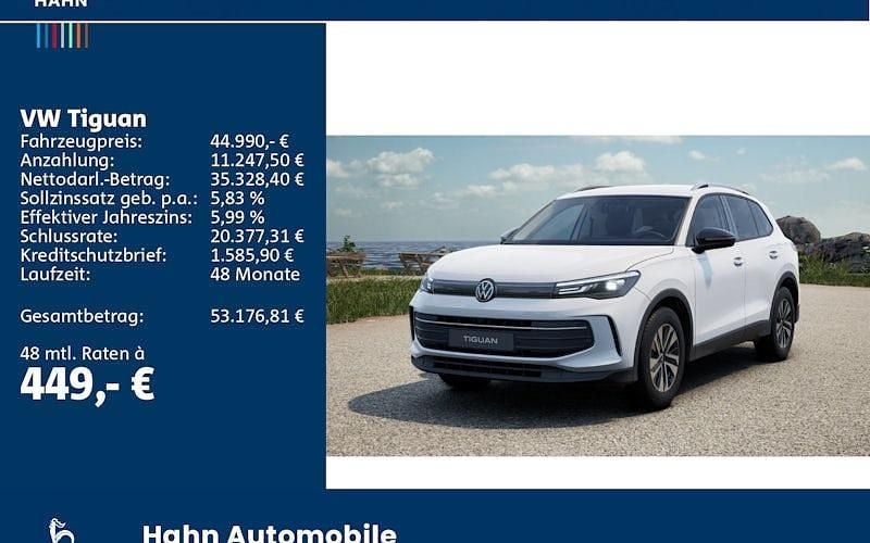 Neu VW Tiguan 150 PS (110 kW) 2026 Weiß SUV