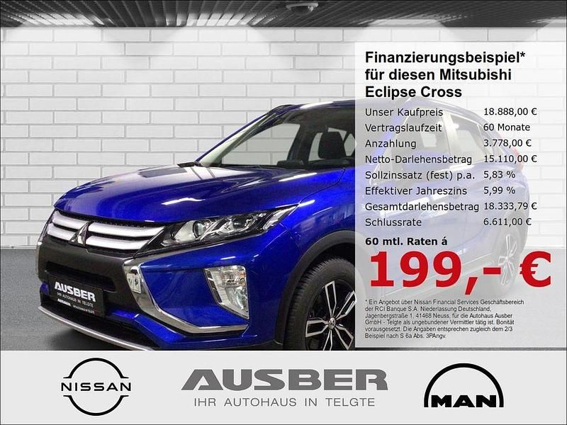 P) (blau Gebraucht 2020 Mitsubishi Eclipse Cross Diamant Edition SUV | 18.888 € (Fairer Preis) - Bild 1/4