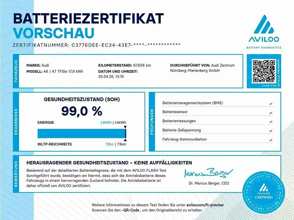 Gebraucht Audi A6 Business 367 PS (269 kW) 2022 Brillantschwarz Kombi