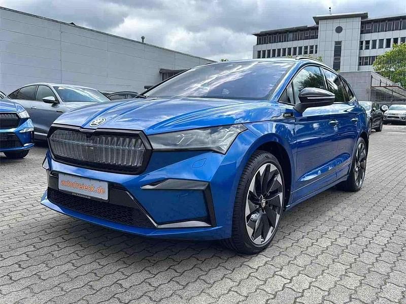 Raceblau metallic Gebraucht 2022 Skoda Enyaq iV SportLine SUV | 34.950 € (Superpreis) - Bild 1/3