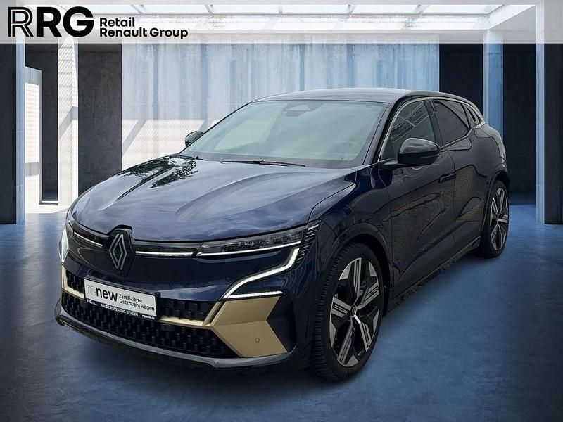 Blau rre + schwarz gne Gebraucht 2023 Renault Megane E-Tech Iconic Kleinwagen | 29.290 € - Bild 1/3