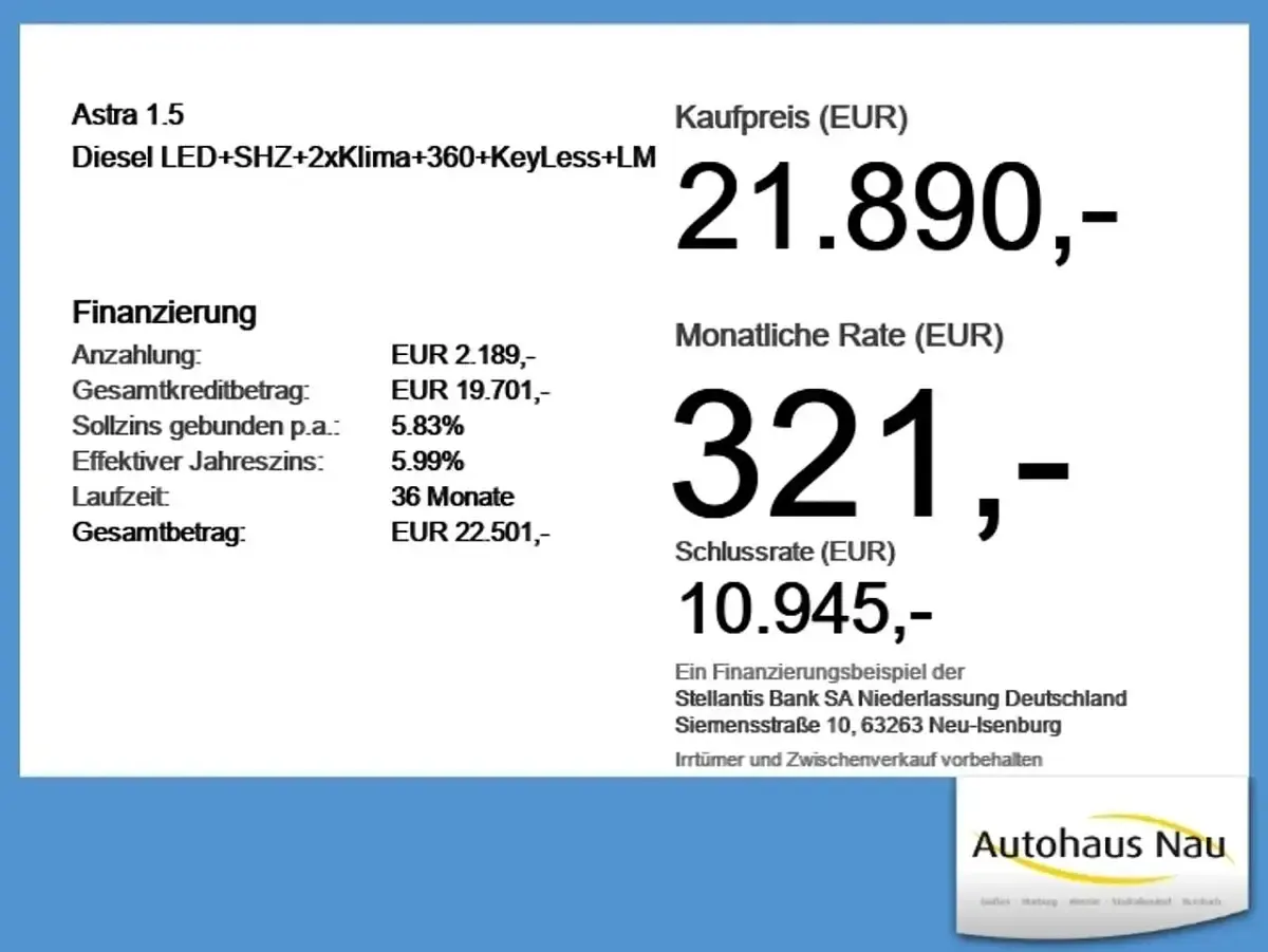 Gebraucht Opel Astra 131 PS (96 kW) 2024 Lackierung aluminiumgrau/typ Kleinwagen