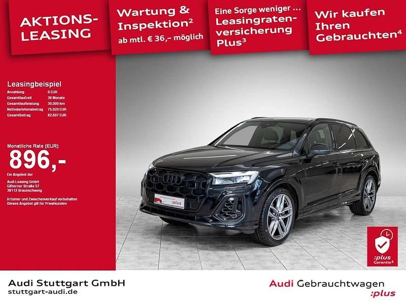 Mythosschwarz metallic Gebraucht 2024 Audi Q7 S-Line SUV | 75.920 € (Teuer) - Bild 1/2