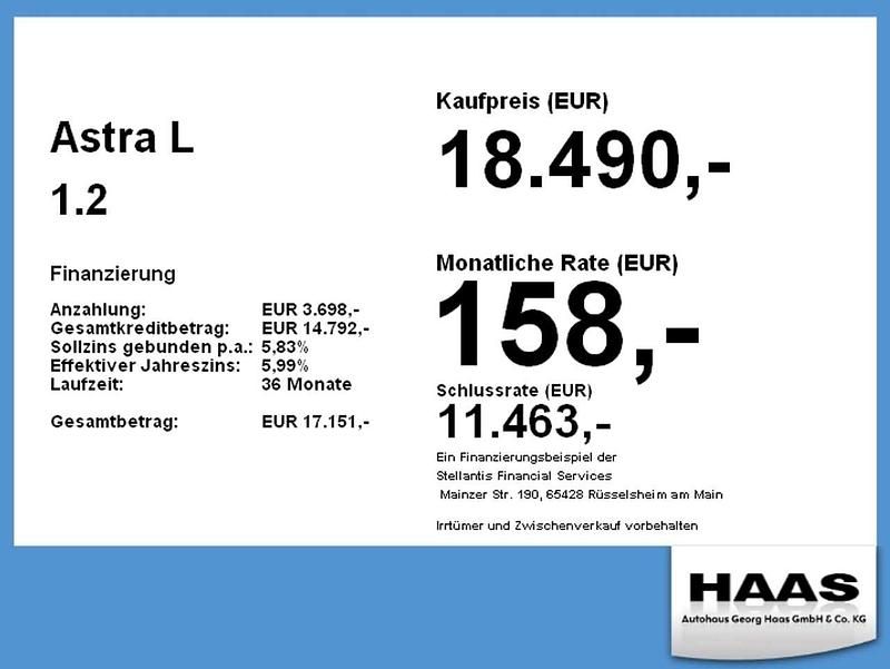 Gebraucht Opel Astra Enjoy 110 PS (80 kW) 2023 Blau/typ aussenverkleidung met Limousine