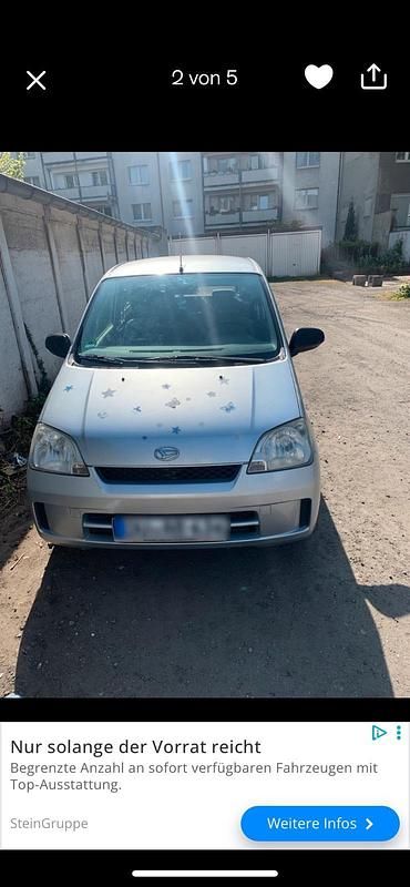 Silber Gebraucht 2003 Daihatsu Cuore Kleinwagen | 660 € (Fairer Preis) - Bild 1/4