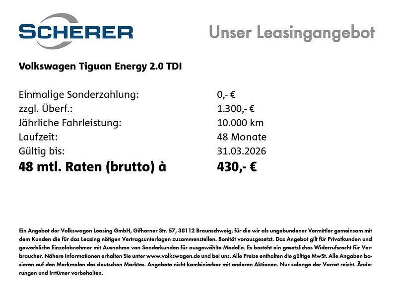 Neu VW Tiguan 150 PS (110 kW) 2026 Grau SUV