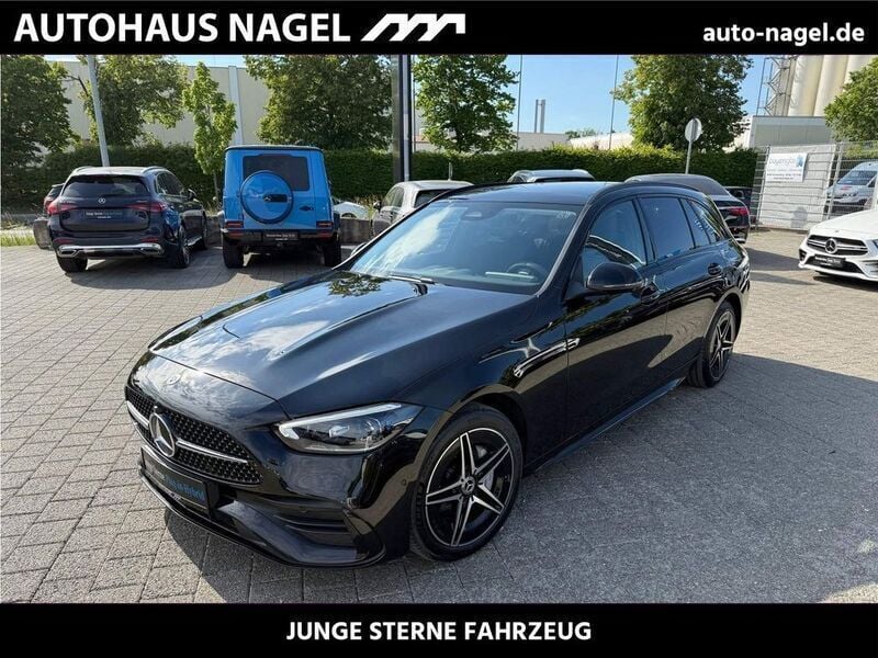 Lack obsidianschwarz Gebraucht 2024 Mercedes C300e AMG Kombi | 41.989 € (Guter Preis) - Bild 1/4