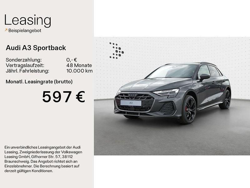 Grau Gebraucht 2025 Audi A3 Sportback e-tron S-Line Kleinwagen | 47.780 € - Bild 1/4