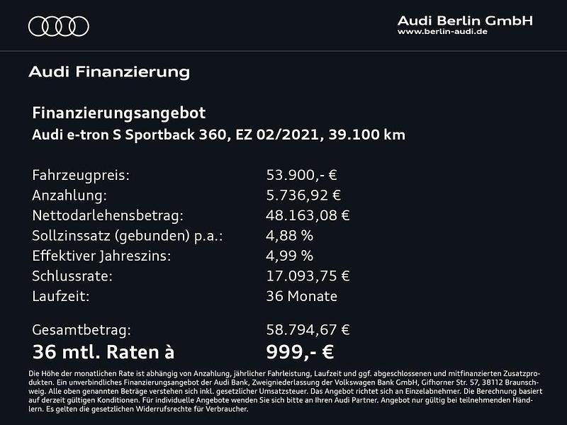 Gebraucht Audi e-tron Ambiente 369 kW (503 PS) 2021 Individuallackierungen audi ex SUV
