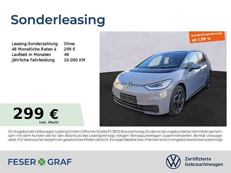 Gebraucht VW ID.3 Pro 106 kW (145 PS) 2022 Mondsteingrau schwarz Kleinwagen
