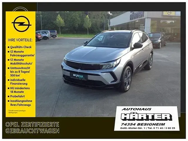 Gebraucht Opel Grandland X GS Line 131 PS (96 kW) 2022 Grau quarzsilber metallic SUV