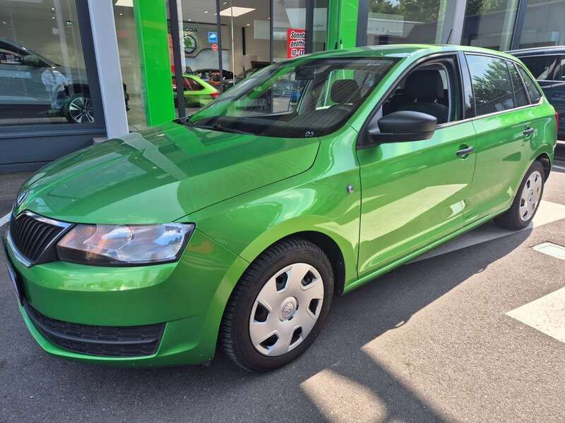Green (metallic) Gebraucht 2014 Skoda Rapid Kleinwagen | 8.880 € (Fairer Preis) - Bild 1/4