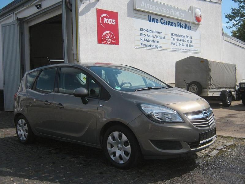 Muskatgrau/muskat braun(m2) Gebraucht 2014 Opel Meriva Edition Van / Kleinbus | 6.800 € (Fairer Preis) - Bild 1/4