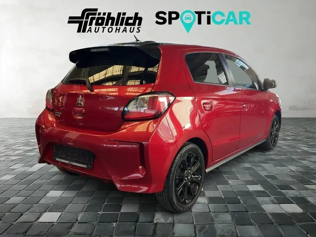Gebraucht Mitsubishi Space Star Spirit+ 71 PS (52 kW) 2022 Amarenarot / magicschwarz (metallic) Kleinwagen