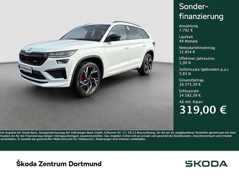 Moonweiss metallic Gebraucht 2022 Skoda Kodiaq RS SUV | 40.646 € (Fairer Preis) - Bild 1/4