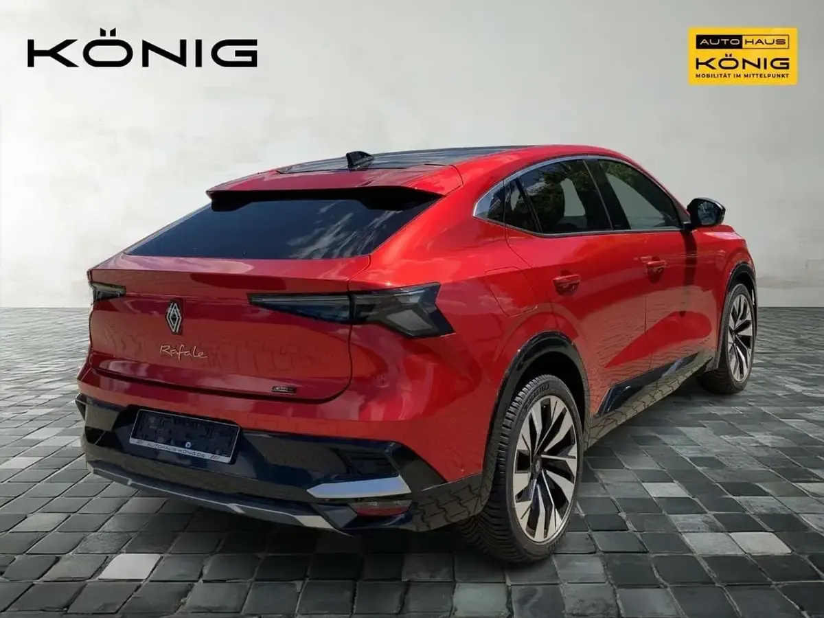 Neu Renault Rafale Techno 131 PS (96 kW) 2025 Dezirrot metallic, black pear SUV