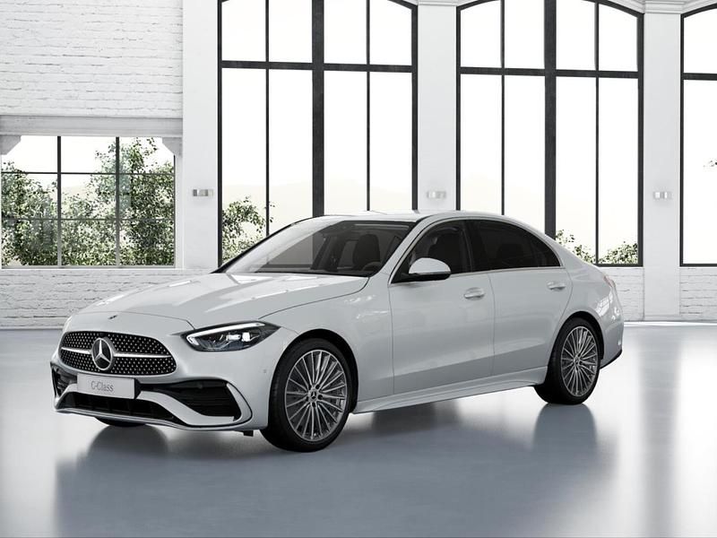 Manufaktur opalithweiß bright Gebraucht 2024 Mercedes C220 AMG Limousine | 43.480 € (Etwas zu teuer) - Bild 1/4