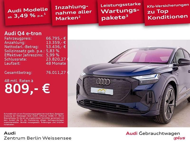 Gebraucht Audi Q4 Sportback e-tron S-Line 210 kW (286 PS) 2026 Navarrablau metallic SUV