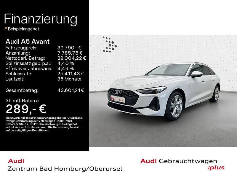 Gletscherweiß metallic Gebraucht 2025 Audi A5 Sport Kombi | 39.790 € (Teuer) - Bild 1/4