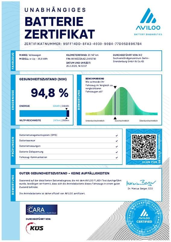 Gebraucht VW e-up! 61 kW (83 PS) 2020 Kleinwagen