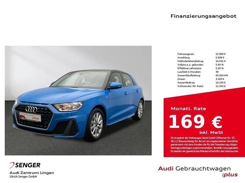 Blau Gebraucht 2022 Audi A1 Sportback S-Line Kleinwagen | 21.880 € (Fairer Preis) - Bild 1/1