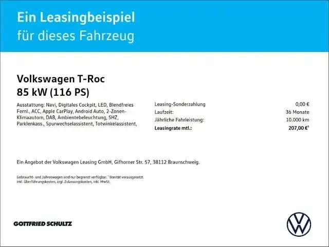 Gebraucht VW T-Roc Goal 116 PS (85 kW) 2025 Weiss SUV