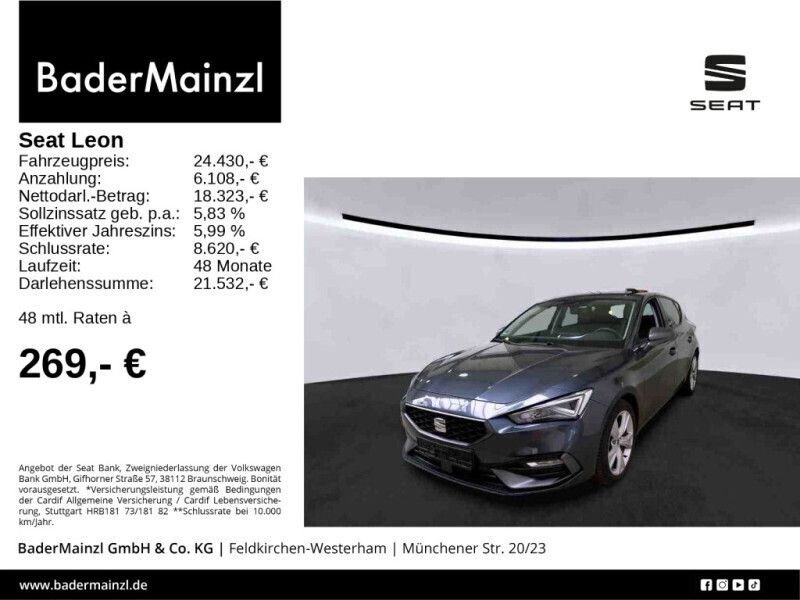 Grau Gebraucht 2022 Seat Leon FR-Line Limousine | 24.430 € (Fairer Preis) - Bild 1/3