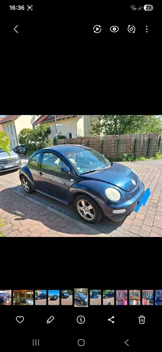 Gebraucht VW New Beetle 115 PS (84 kW) 1999 Blau Kleinwagen