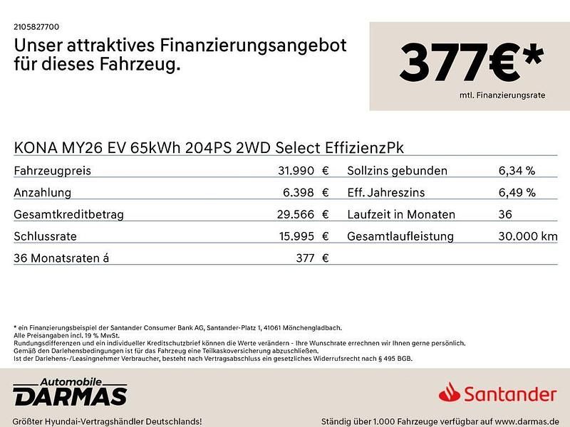 Neu Hyundai Kona Select 150 kW (204 PS) 2025 Grau SUV